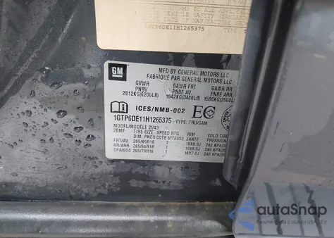 2017 GMC Canyon Slt from USA, damaged, VIN 1GTP6DE11H1265375